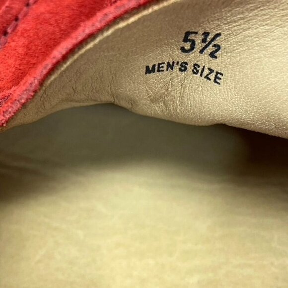 TOD'S Suede Gommino Loafers Moc Toe Loafer Driver Red Orange Men's US 6.5 NWOB - Picture 10 of 11